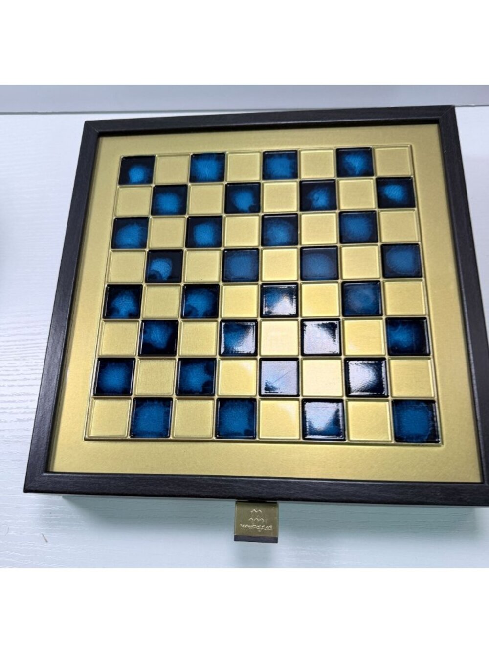 Manopoulos Chess Set Greek Mythology Archer Blue Complete Handcrafted - Picture 2 of 16